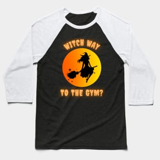 Halloween Witch Gym Baseball T-Shirt